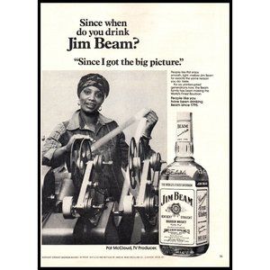 1978 Jim Beam Kentucky Bourbon Vintage Print Ad Movie Projector Man Cave Photo